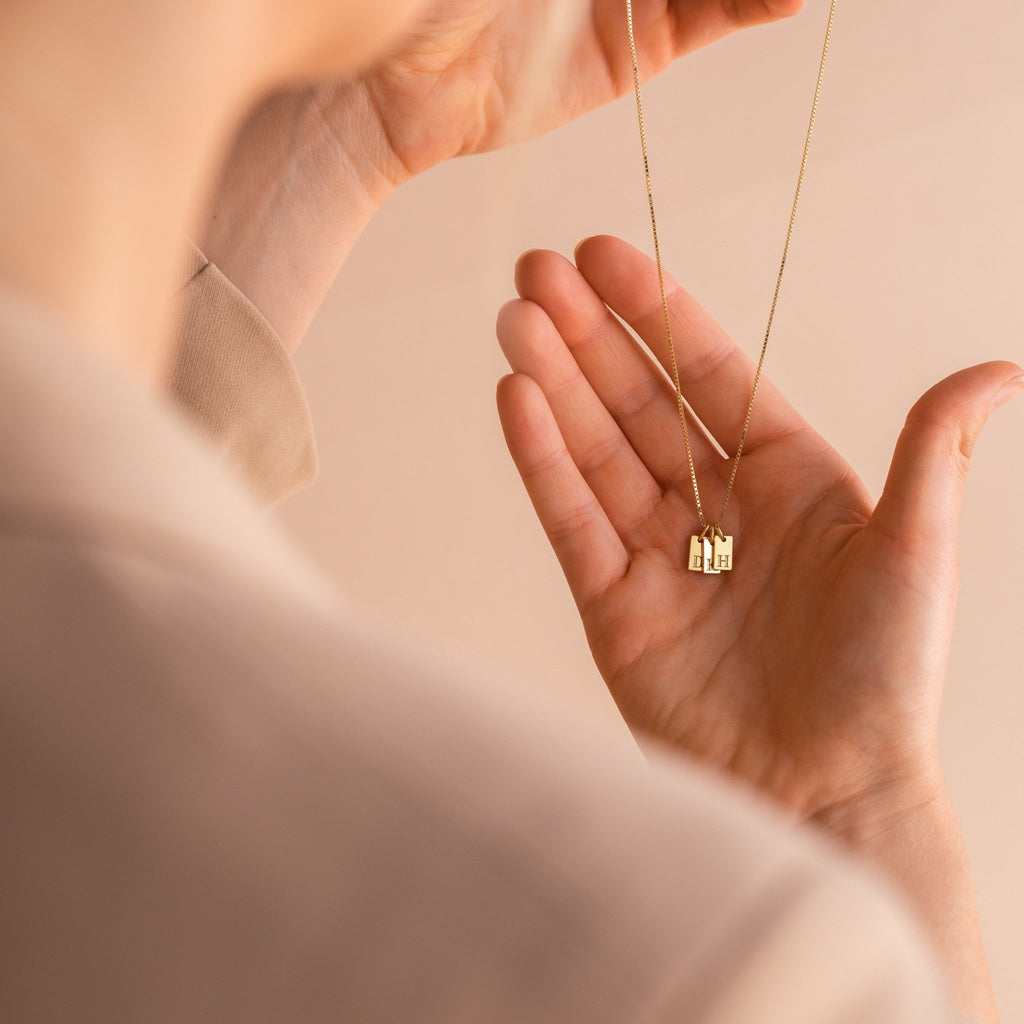 18k Gold Plated Minimalistic Initial Pendant - Ornaments Co - 18K Gold Plated