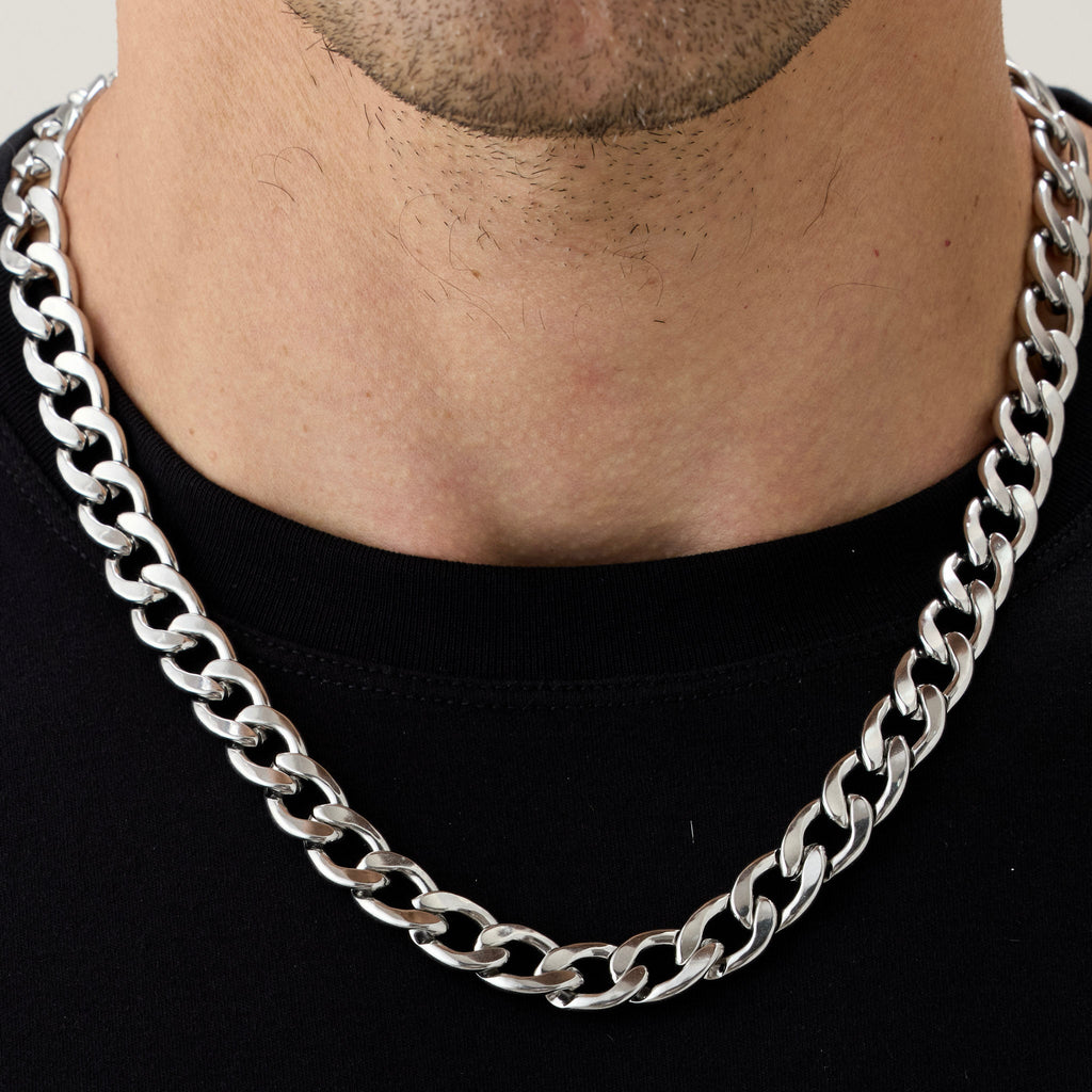 Cuban Silver Link Chain For Men - Ornaments Co - 18 inches