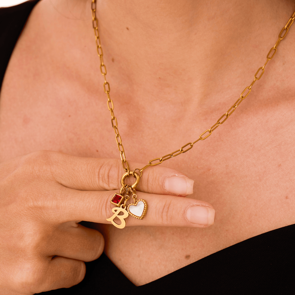 Initalia - Build Your Own Charm Necklace With Birthstone & Initial - Ornaments Co - 