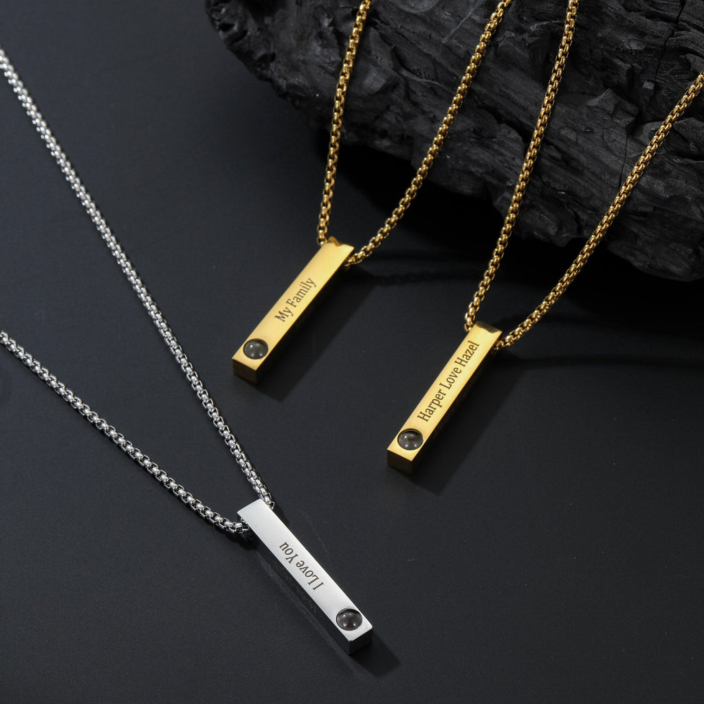 Iron Bar Projection Necklace - Ornaments Co - 18K Gold Plated