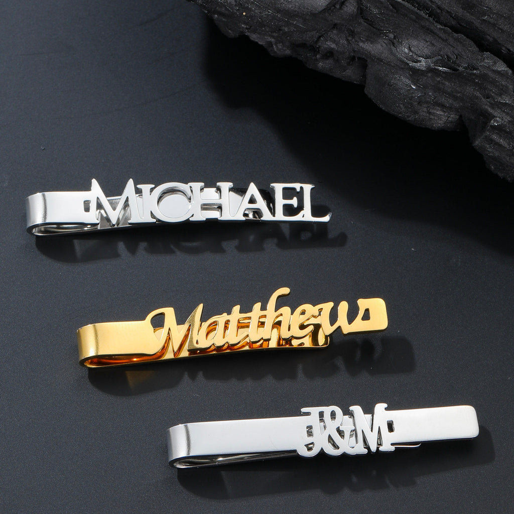 Personalized Name Tie Clip - Ornaments Co - 18K Gold Plated